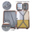 (Cream) 6-Piece Travel Luggage Set ABS Hard Shell Suitcase 9