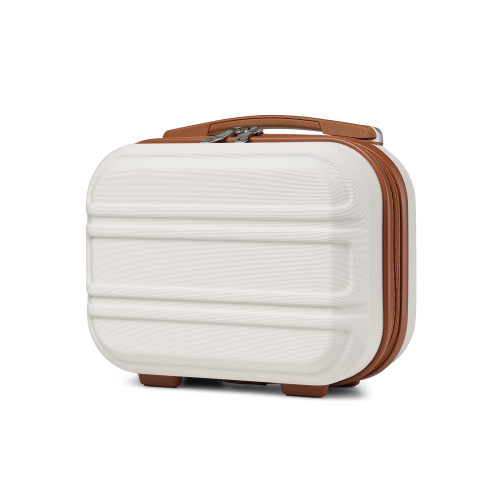 (Cream) 6-Piece Travel Luggage Set ABS Hard Shell Suitcase 2