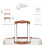 (Cream) 6-Piece Travel Luggage Set ABS Hard Shell Suitcase 12