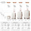(Cream) 6-Piece Travel Luggage Set ABS Hard Shell Suitcase 6