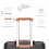 (Black and Brown) 6-Piece Travel Luggage Set ABS Hard Shell Suitcase 9