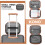 (Grey and Brown) 6-Piece Travel Luggage Set ABS Hard Shell Suitcase 11