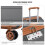 (Grey and Brown) 6-Piece Travel Luggage Set ABS Hard Shell Suitcase 16