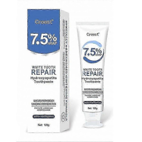 Hydroxyapatite Toothpaste for Advanced Enamel Protection, Gentle and Effective Formula, 7.5% Nano Hydroxyapatite Fluoride-Free Toothpaste for Sensitiv
