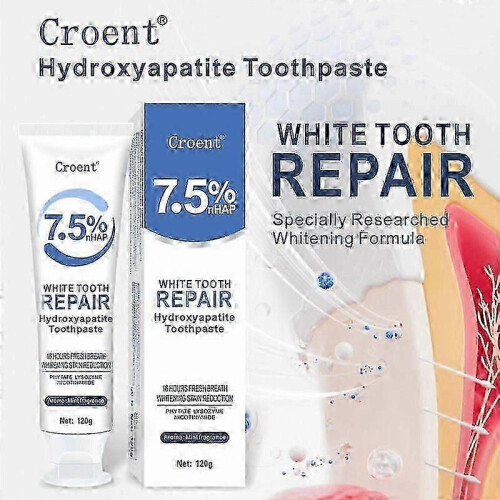 Hydroxyapatite Toothpaste for Advanced Enamel Protection, Gentle and Effective Formula, 7.5% Nano Hydroxyapatite Fluoride-Free Toothpaste for Sensitiv 2