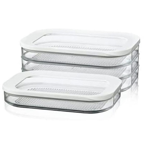 1.6L with 3 Tier Meat Pieces Storage Box Airtight Lid Do'T Dishwasher Safe, Otherwise It Deform, 3Layer Crisper 2
