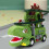 Ensemble de voitures-jouets sur circuit de course dinosaure - ABS, 3 x AA 9