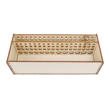 Porte-pinceaux en bois pour artiste, 67 trous, support amovible pour outils d'art & crayons