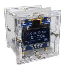 ESP8266 DIY Electronic Kit Mini Clock OLED Display Connect with Shell Soldering Project