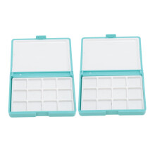 2 cajas portátiles de acuarelas, azul, 12 celdas