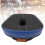 Selle large sans nez - creux épaissi, bleu. 3