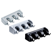 Mop and Broom Holder Wall Mount with Slots & Hooks Hanger Storage Utility Rack for Home Kitchen Garden Laundry