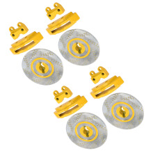 4Pcs Metal RC Brake Discs Calipers for 1/10 TRX4 TRX6 Cars Yellow
