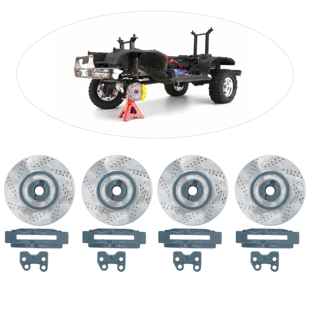 4Pcs Metal Brake Discs Calipers For 1/10 Rc Car Trx4 Trx6 Gray 9321333590022