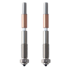 2Pcs for QIDI Plus4 Bimetal Nozzle Quick Removal Ceramic Insulation Integration 0.4mm Nozzles HighTemperature Resistance