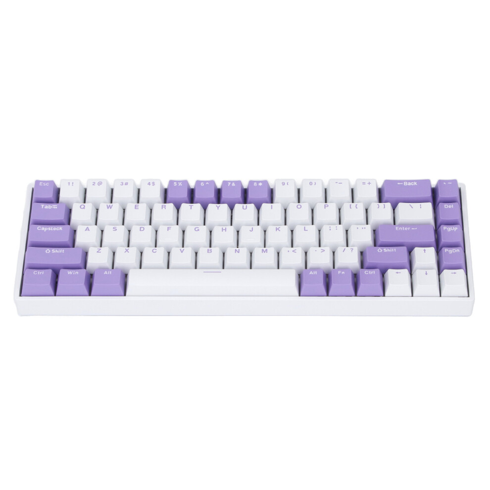 68 Keys Compact Rgb Hot Swappable Mechanical Keyboard, Switch, 3000Mah, Red/White 9481333593543