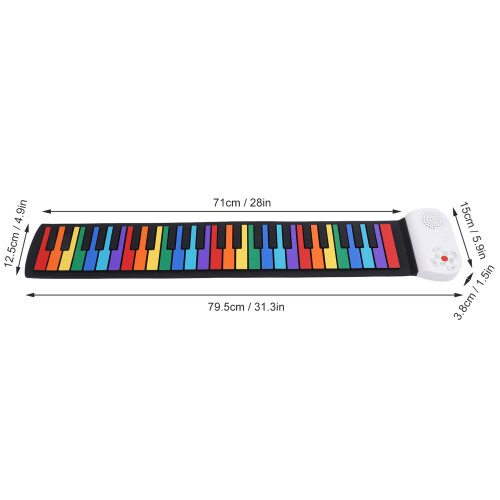 Multifunctional 49-Key Hand Roll Piano with Authentic Sound Effects 1