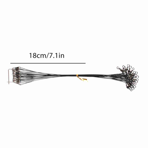 Leader en fil d'acier 20 pièces 18/12cm Noir/Vert 1