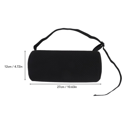 Rullo lombare cilindrico in memory foam 27x12 cm nero 1