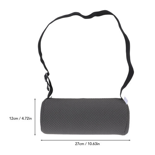 Rullo lombare cilindrico 27 x 12 cm, memory foam grigio 1