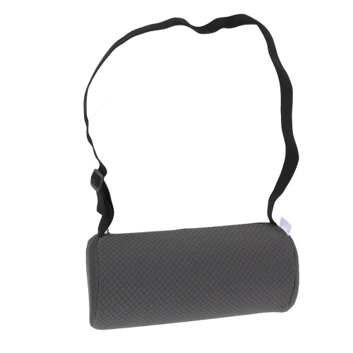 Rullo lombare cilindrico 27 x 12 cm, memory foam grigio