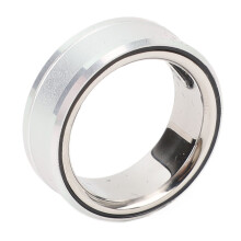 Intelligenter Ring aus Edelstahl Schlaf Körpertemperatur Schrittüberwachung leichter Fitness-Gesundheitstracker Ring Silber 18 ID: 18,9 mm/