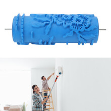 075Y Rouleau Ă peinture en caoutchouc de 5 pouces Ă motif floral