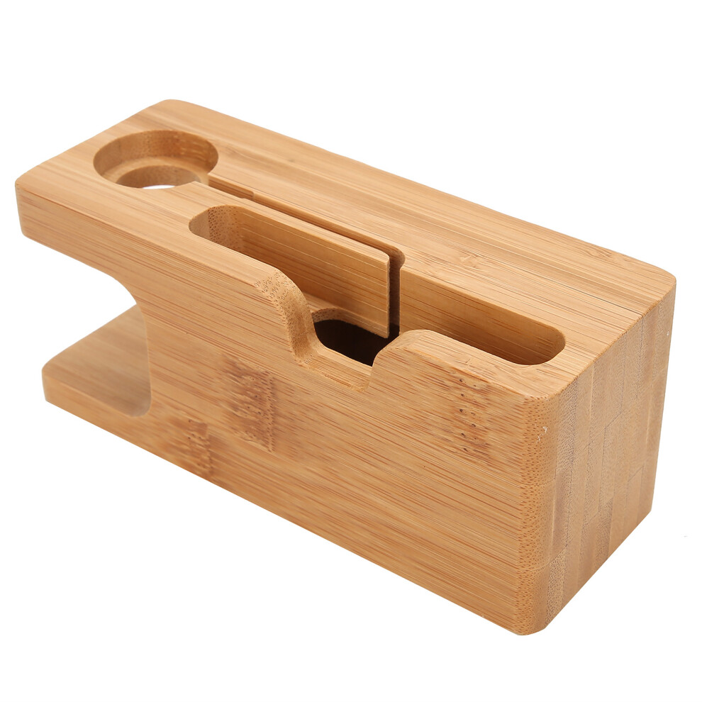 Compact Bamboo Charging Dock Holder For Phone And Watch 4941333602843