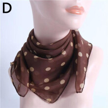 (D) 1pc Square Soft Wrap Shawl Thin Scarves Sun Protection Polka Dot Chiffon Scarf Women Accessories