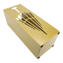 Seau de rangement pour parapluies en métal doré 42x16x16 cm