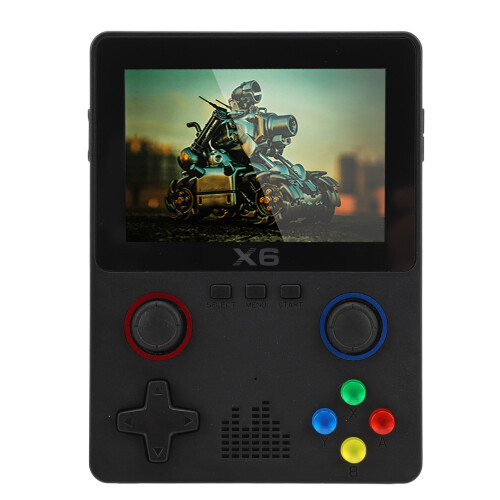 Console à deux joysticks 3,5 pouces IPS 64 Go Noir
