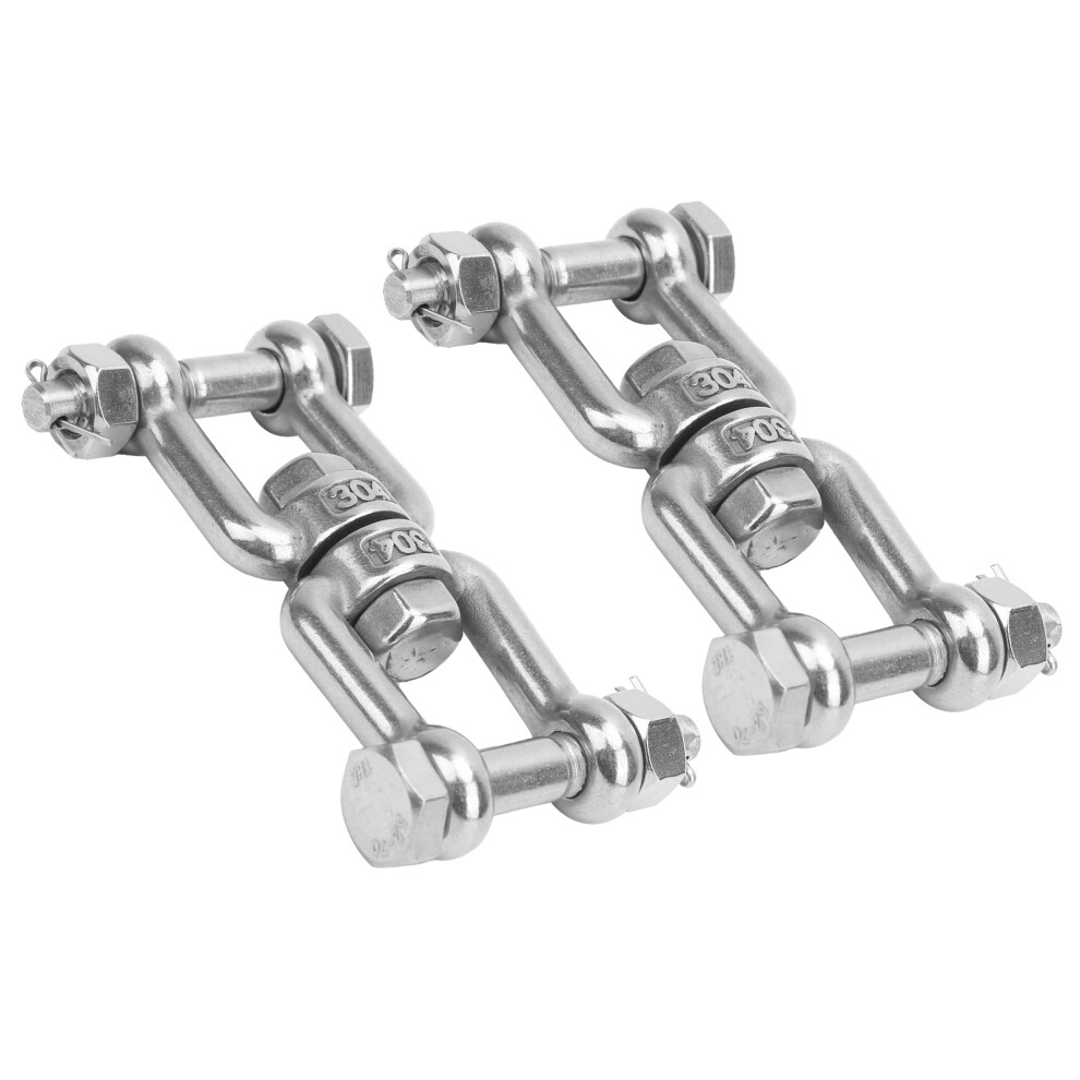 2Pcs Stainless Steel Anchor Swivel Shackle M10 Rotating Ring Connector 4121333604089