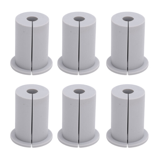 6 pezzi di passacavo in silicone grigio 3,4x2,5 cm 1