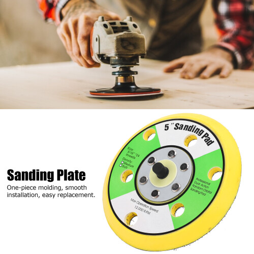 5in Rubber Sander Holder Buffing Pad Backer Plate 6-Hole Universal 2