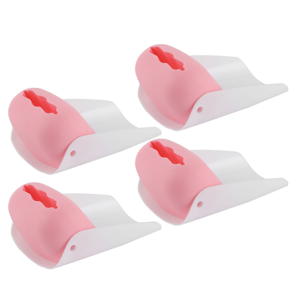 Adjustable Baby Faucet Extender 4Pcs Universal Sink Handle Easy For Kids Pink