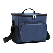 Borsa pranzo in tessuto Oxford di grande capacità, blu navy