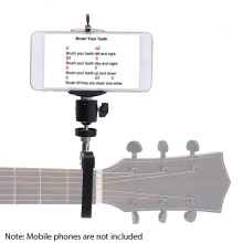 Porte-capodastre et téléphone pour guitare 50-90 mm 21,5 x 8 x 3,5 cm Noir