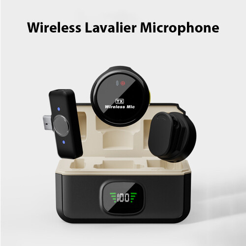 Wireless Dual Lavalier Mic with Rechargeable Case, Type-C, Noise Reduction 2