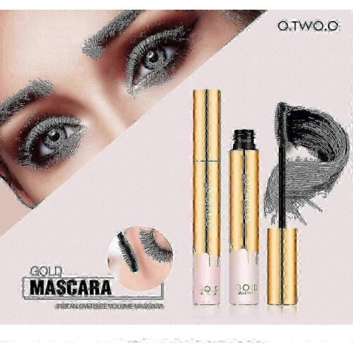 O.TWO.O 3D Mascara Waterproof Extra Volume Long -lasting Hyper-Curl Lengthening Eyelash Non-smudging Eyelashes Black Mascara 2pcs 2