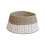 Round Foldable Wicker and White Tree Skirt - L60 x W60 x H26 cm - White 1