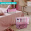 GEEZY GEEZY Decorative Storage Boxes with Lids Set of 3 Pink Plastic Stackable Containers 6