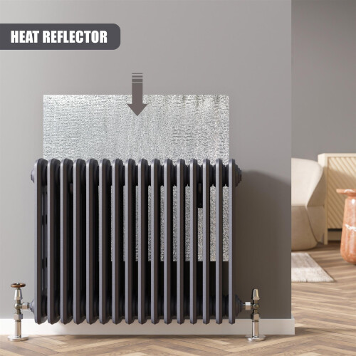 GEEZY GEEZY Reflective Radiator Foil Insulation Roll 400x50cm Heat Deflector Energy Saving 1