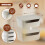 GEEZY GEEZY Storage Boxes with Lids Set of 4 Stackable Containers for Kitchen Home Bathroom 4