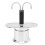 Cafetera de doble cabeza 100ml aluminio 16.5x7cm 1