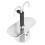 Cafetera de doble pico 100 ml Al 16.5x7cm plateada 8