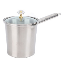 Jarra para espumar leche de acero inoxidable con mango largo para hacer café y té