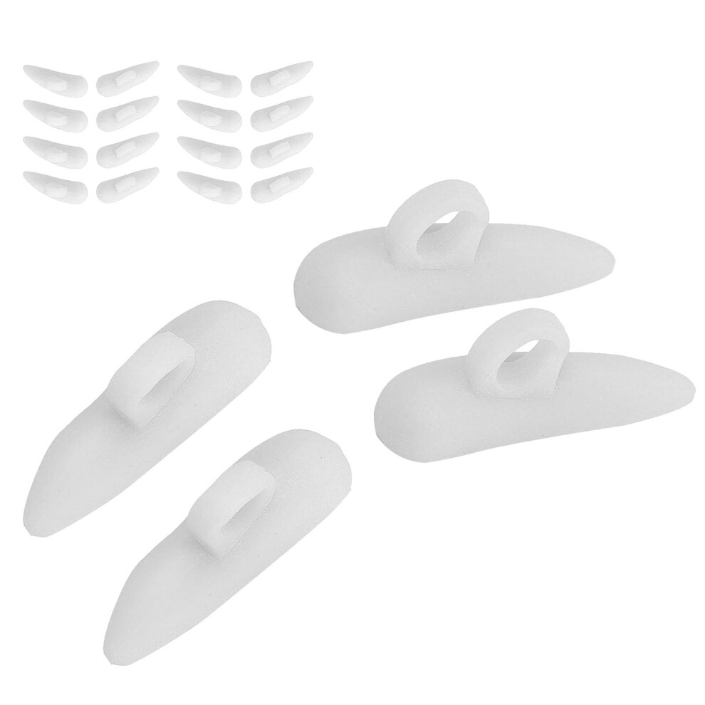 10 Pairs Middle Toe Cushions SEBS Corrector for Adults White Pain Relief