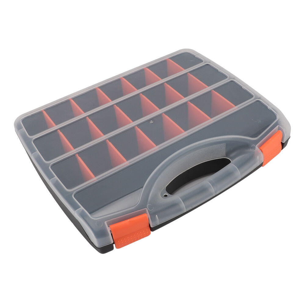 Portable Grey Pvc Organizer With 21 Adjustable Compartments Secure Locks 3781333621502