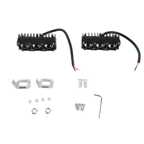 Faro da moto 24-LED 180W Nero 15x10x7cm 1
