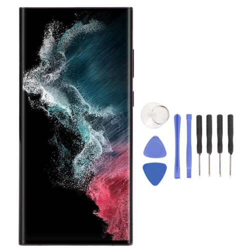 6.7" OLED Screen for Galaxy S22 Ultra, Red, 3088x1440px 1